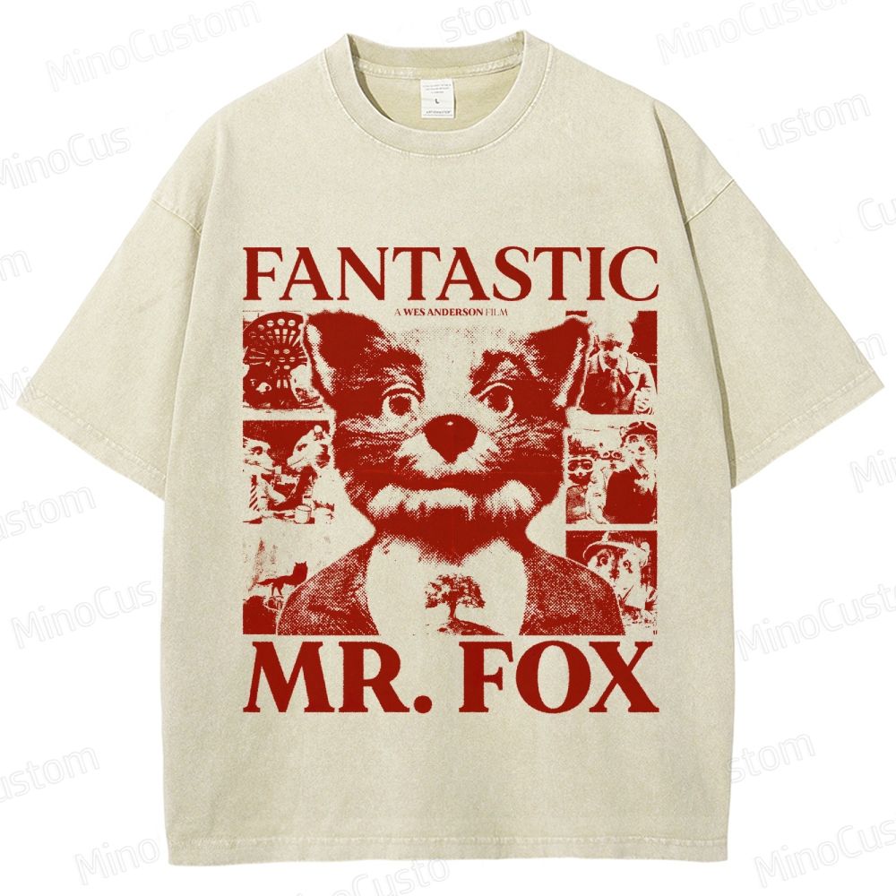 Fantastic Mr. Fox Vintage Washed Animated Movie T - Shirt