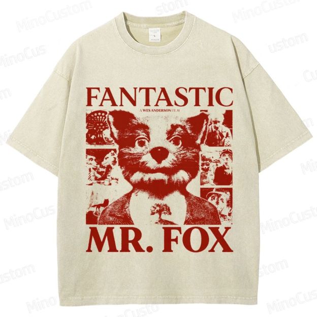 Fantastic Mr. Fox Vintage Washed Animated Movie T - Shirt