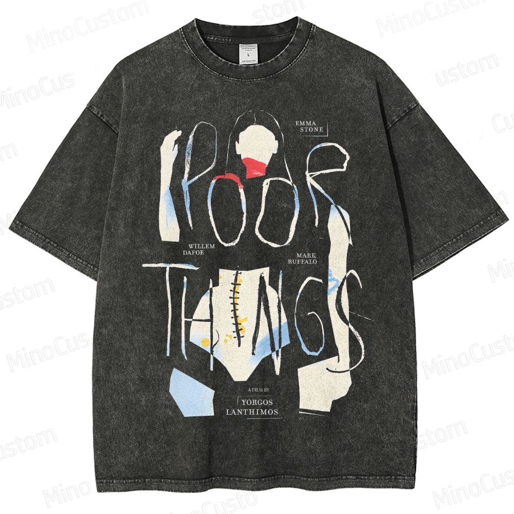 Poor Things Vintage Washed Movie T - Shirt