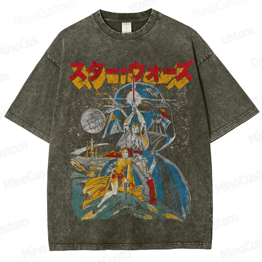 Vintage Star Wars Japanese - Style Graphic T - Shirt
