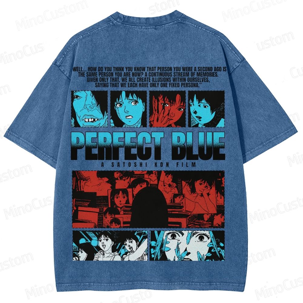 Perfect Blue Vintage Washed Anime Movie T - Shirt