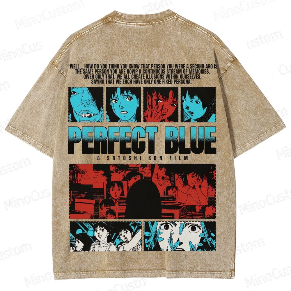 Perfect Blue Vintage Washed Anime Movie T - Shirt
