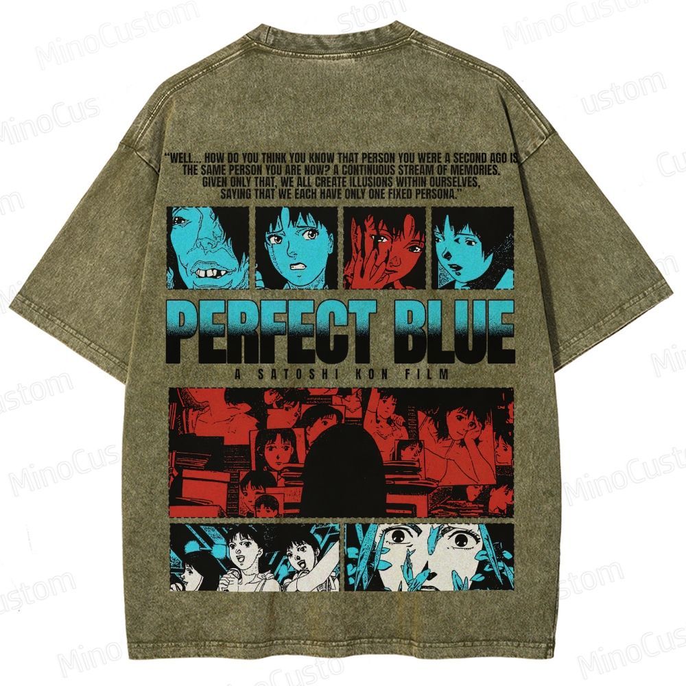 Perfect Blue Vintage Washed Anime Movie T - Shirt