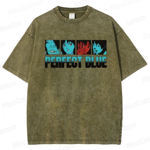 Perfect Blue Vintage Washed Anime Movie T - Shirt