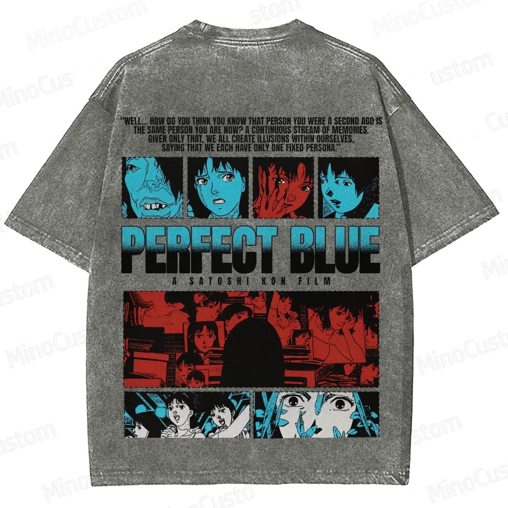 Perfect Blue Vintage Washed Anime Movie T - Shirt