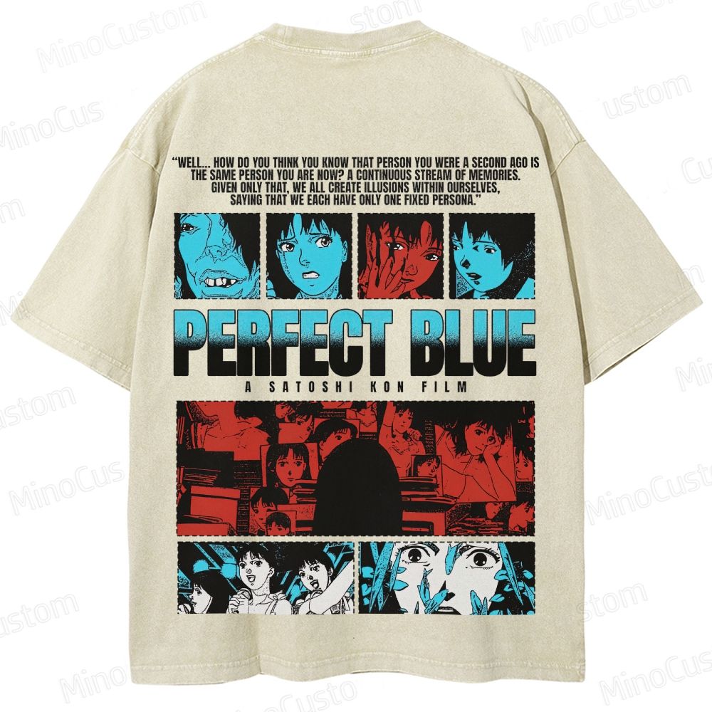 Perfect Blue Vintage Washed Anime Movie T - Shirt