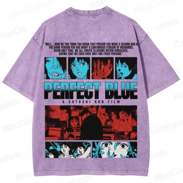 Perfect Blue Vintage Washed Anime Movie T - Shirt