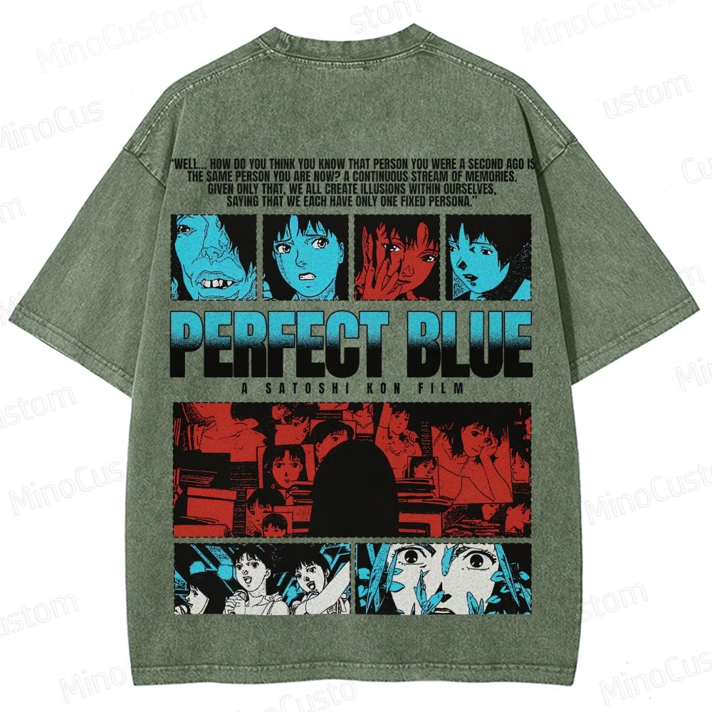 Perfect Blue Vintage Washed Anime Movie T - Shirt