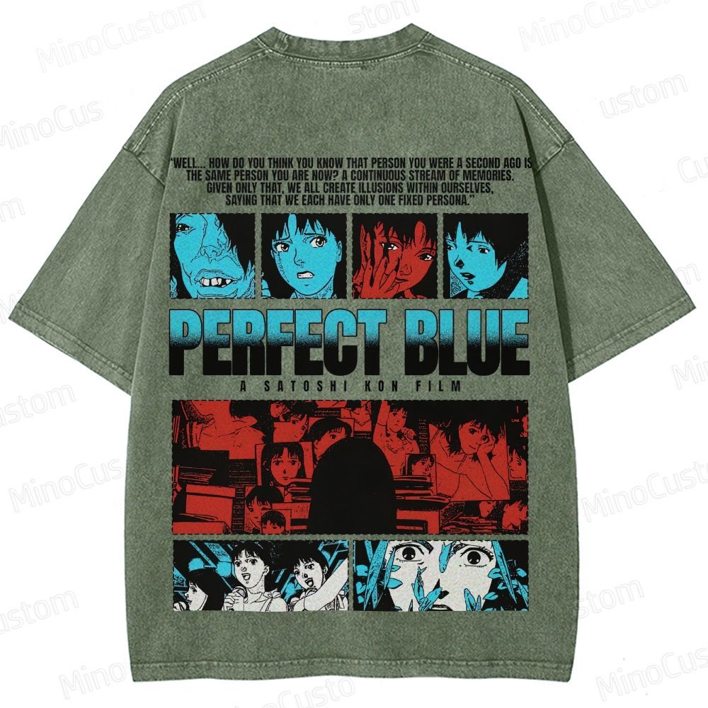 Perfect Blue Vintage Washed Anime Movie T - Shirt