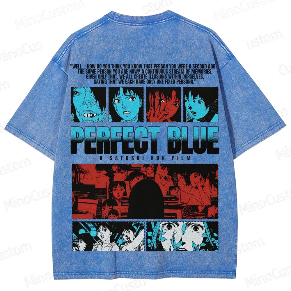 Perfect Blue Vintage Washed Anime Movie T - Shirt