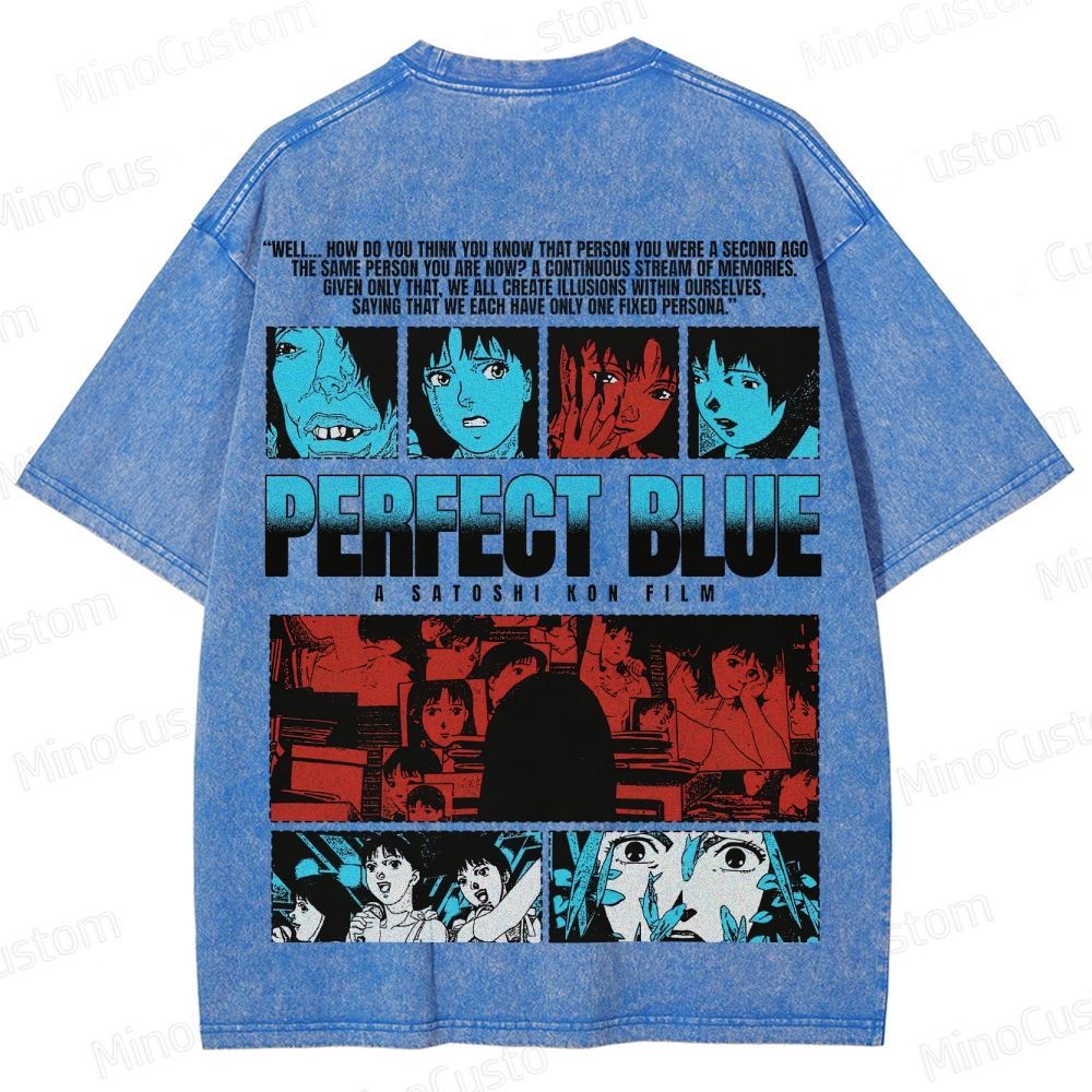 Perfect Blue Vintage Washed Anime Movie T - Shirt