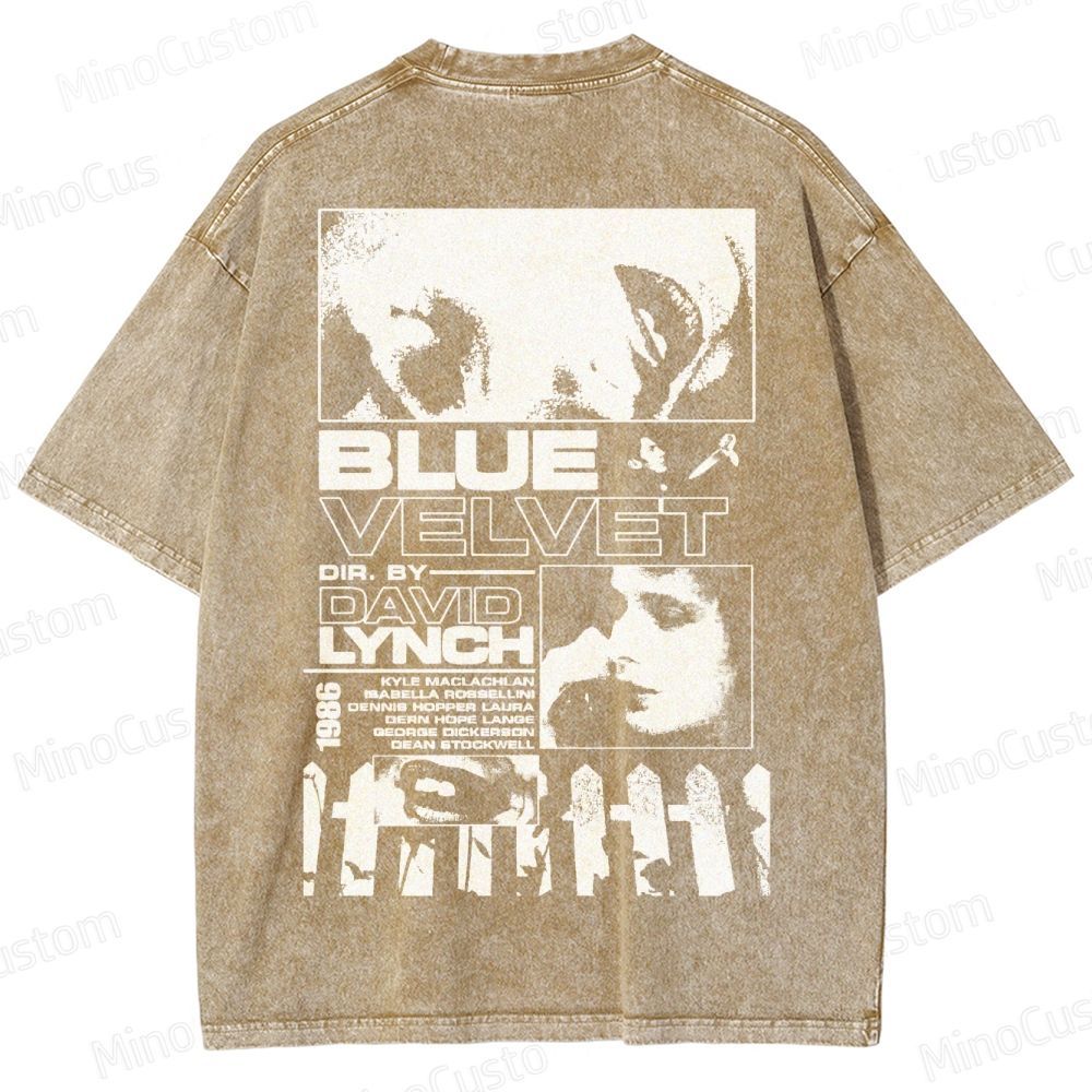 Blue Velvet (1986) Poster Washed T-Shirt 