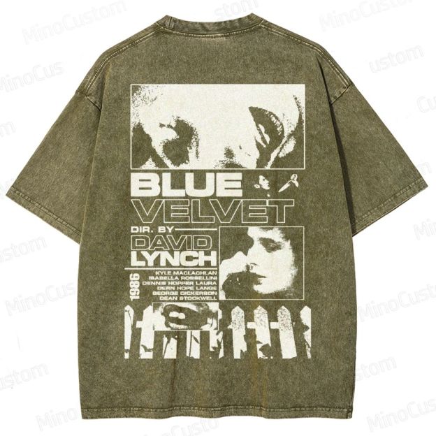 Blue Velvet (1986) Poster Washed T-Shirt 