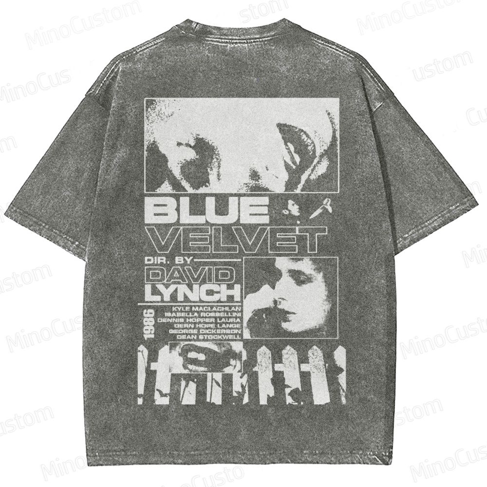 Blue Velvet (1986) Poster Washed T-Shirt 