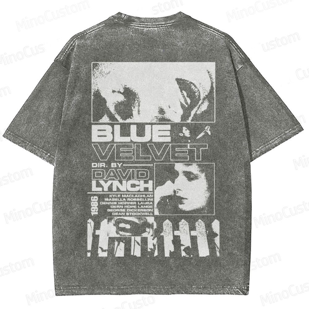 Blue Velvet (1986) Poster Washed T-Shirt 