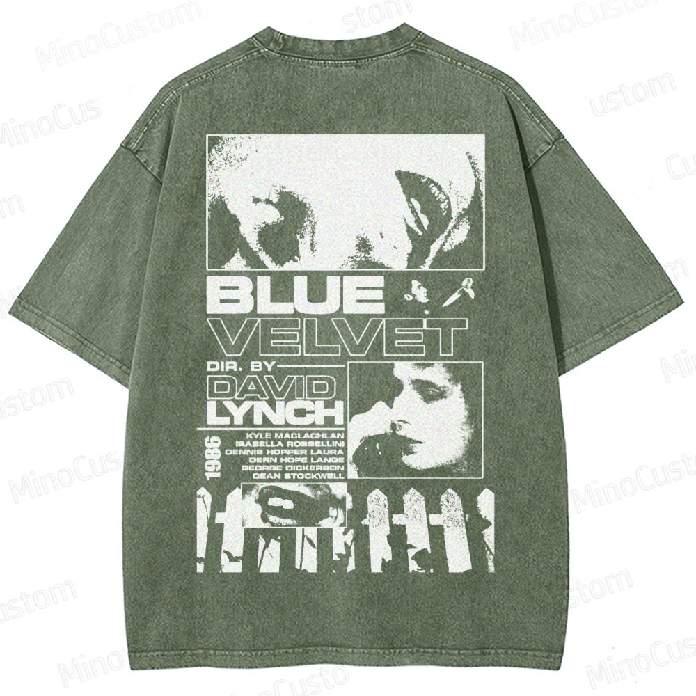 Blue Velvet (1986) Poster Washed T-Shirt 