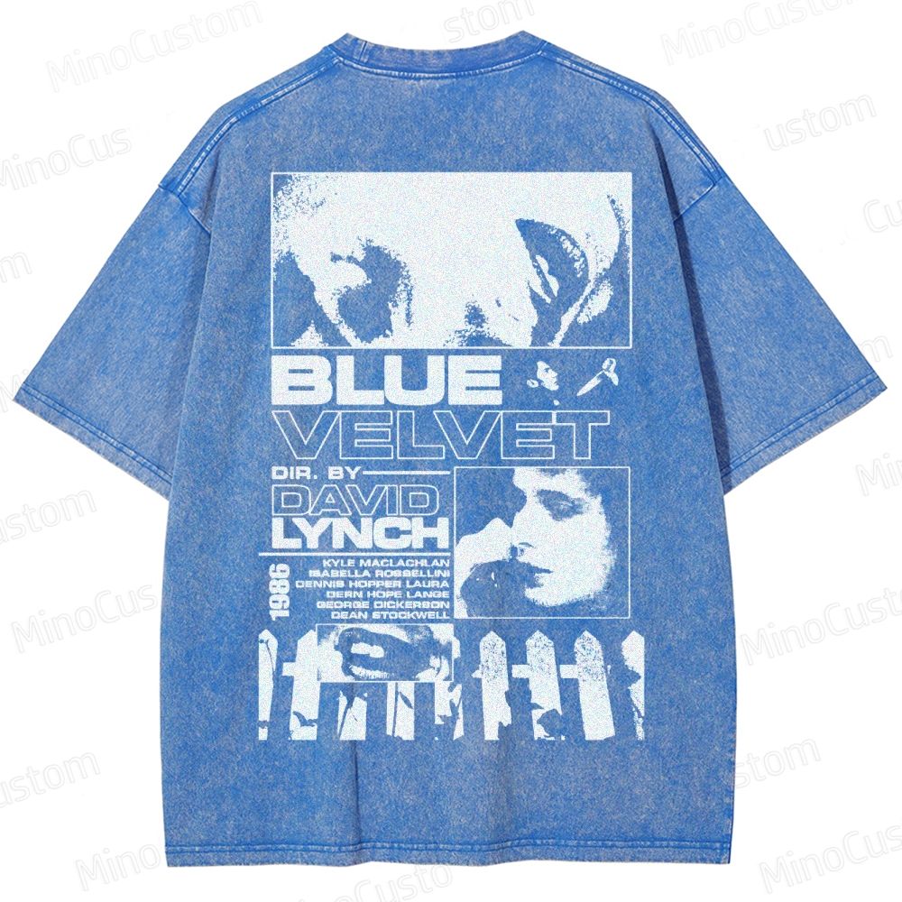 Blue Velvet (1986) Poster Washed T-Shirt 
