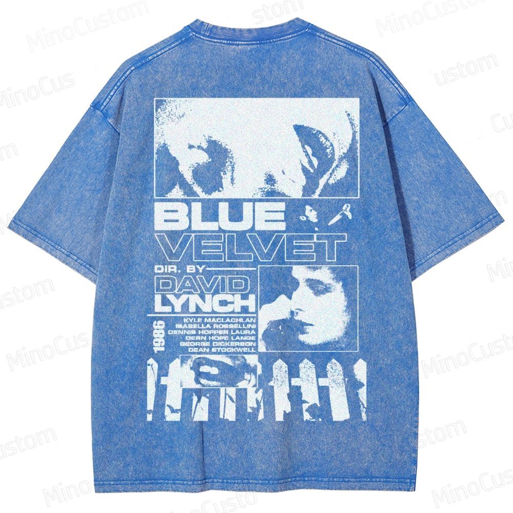 Blue Velvet (1986) Poster Washed T-Shirt 