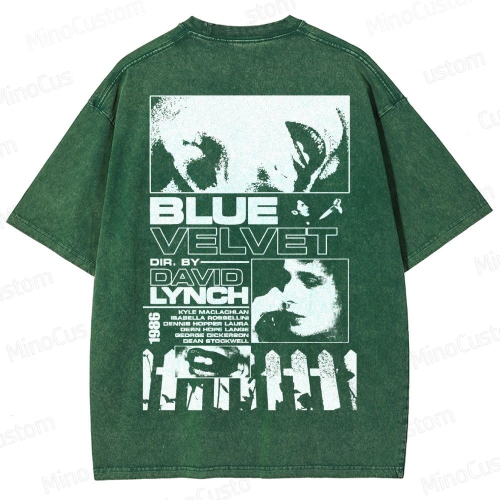 Blue Velvet (1986) Poster Washed T-Shirt 