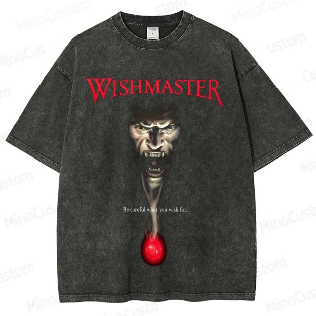 Wishmaster Vintage Washed Horror Movie T - Shirt