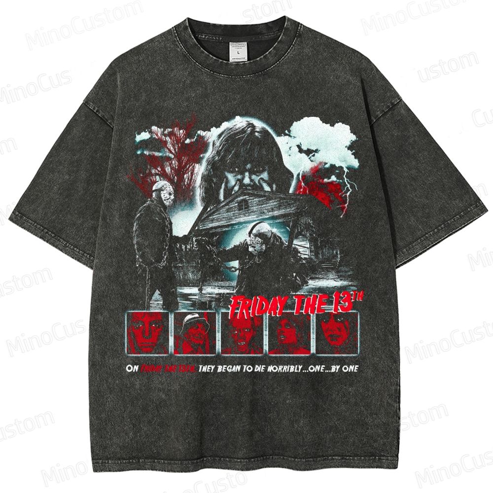 Friday the 13th Vintage Washed Horror Movie T - Shirt
