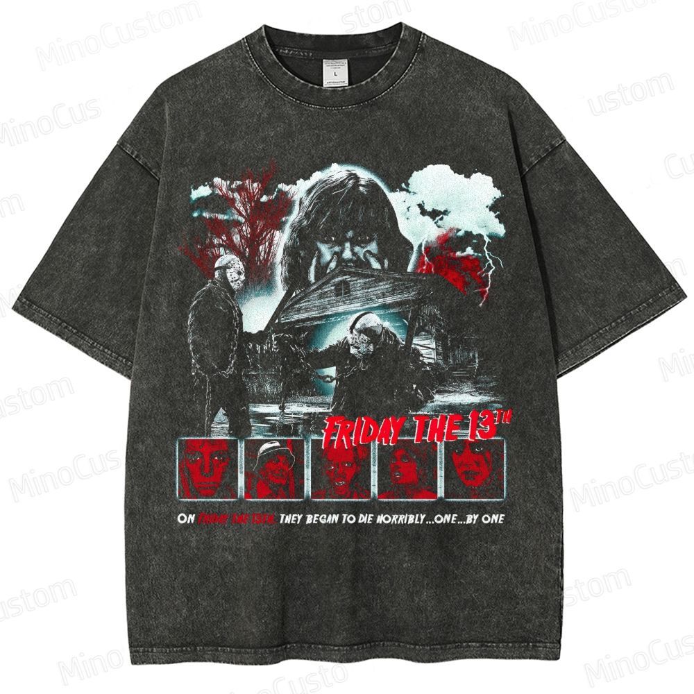 Friday the 13th Vintage Washed Horror Movie T - Shirt