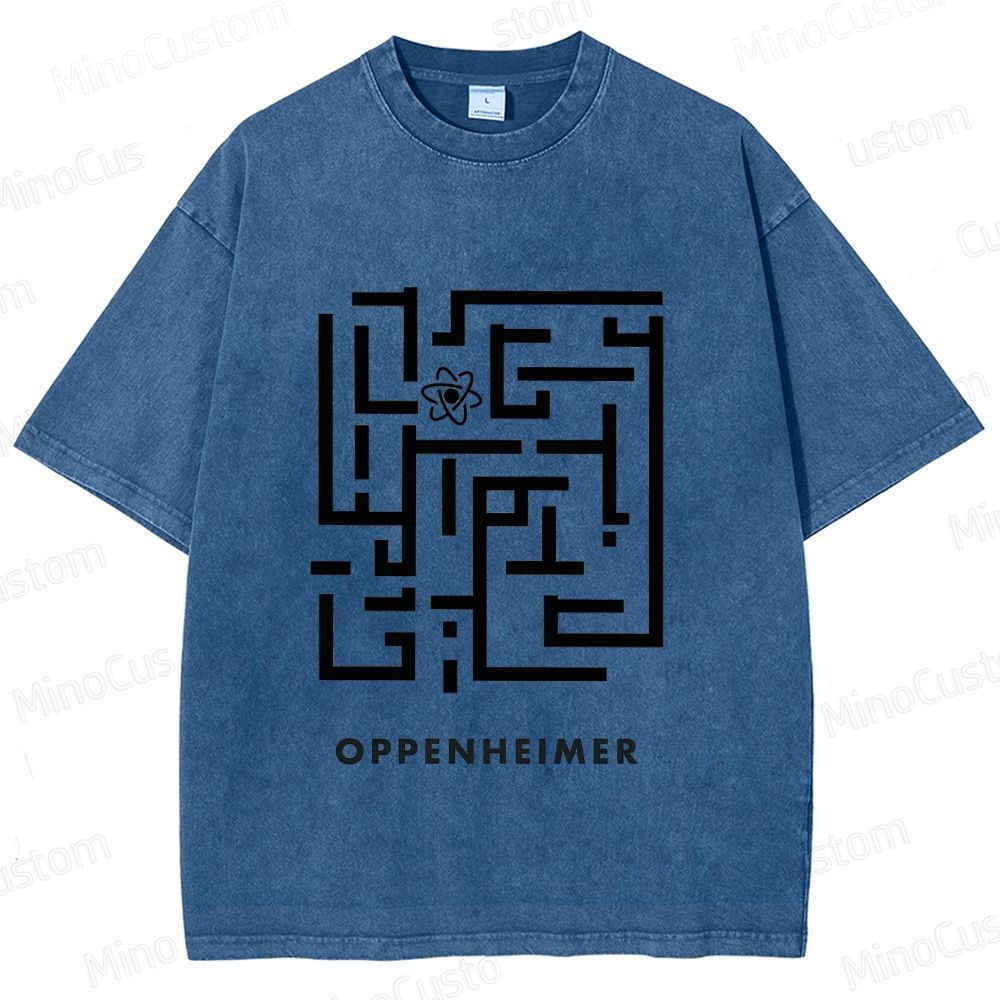 Oppenheimer Vintage Washed Movie T - Shirt