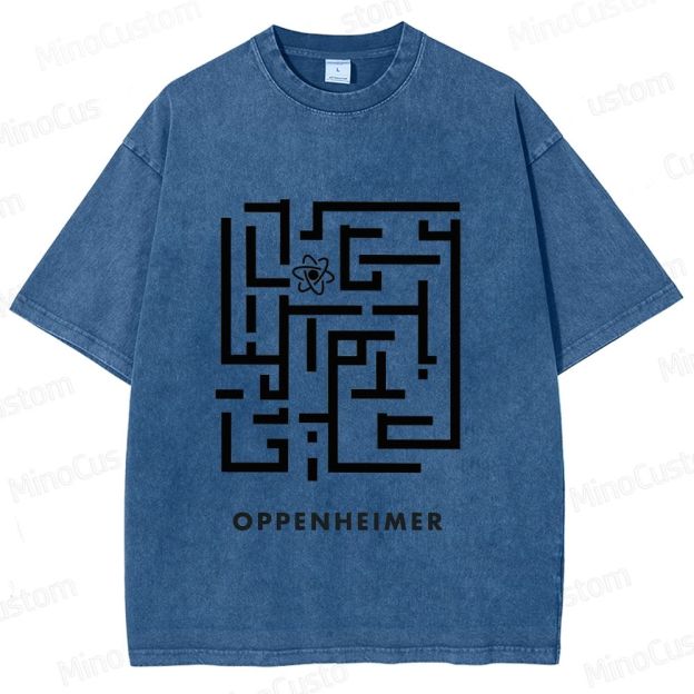 Oppenheimer Vintage Washed Movie T - Shirt