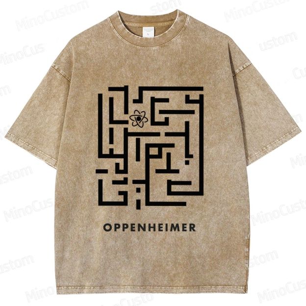 Oppenheimer Vintage Washed Movie T - Shirt