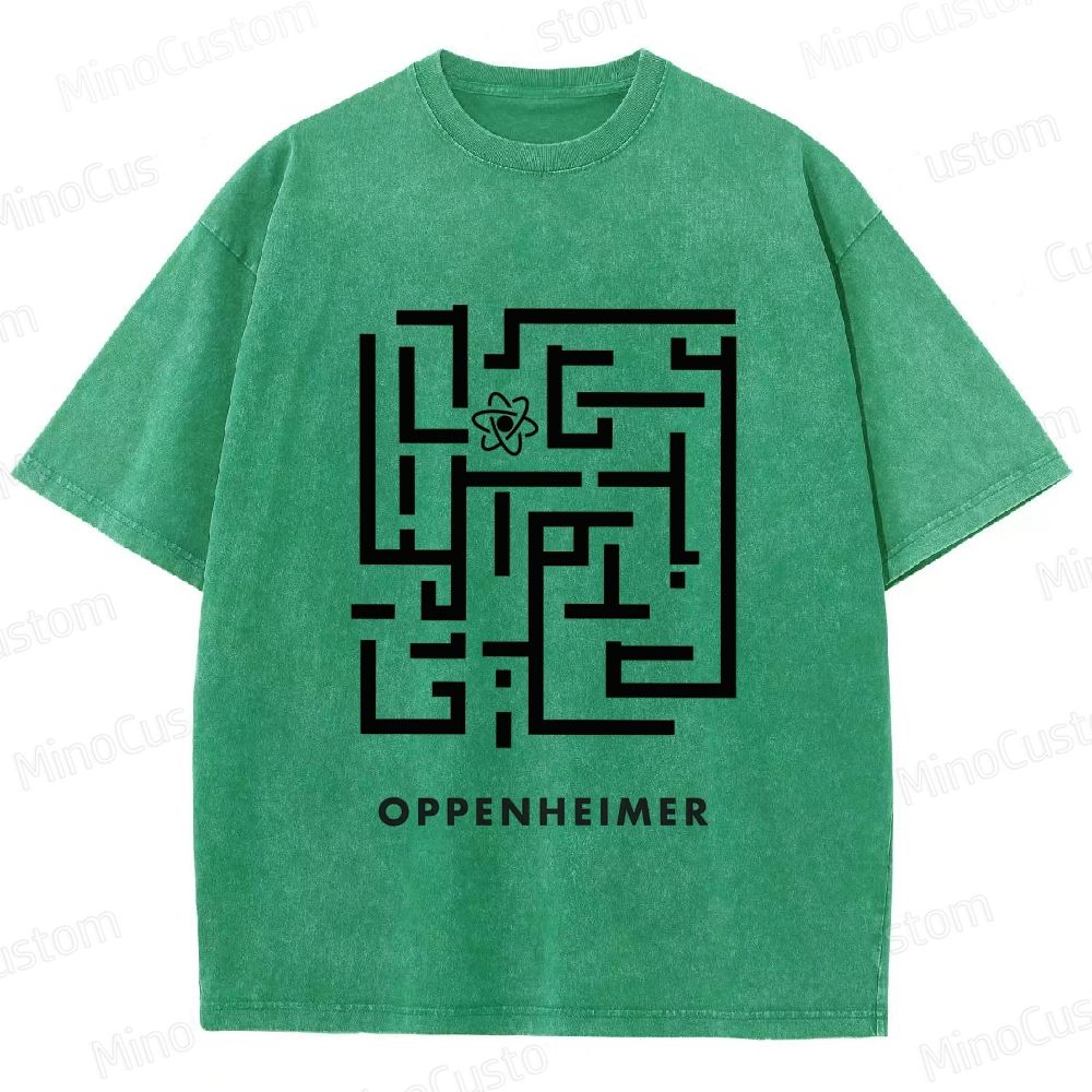 Oppenheimer Vintage Washed Movie T - Shirt