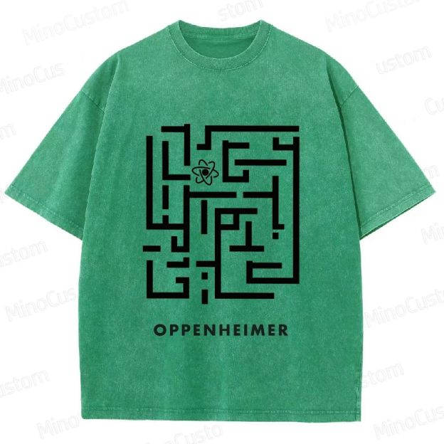 Oppenheimer Vintage Washed Movie T - Shirt