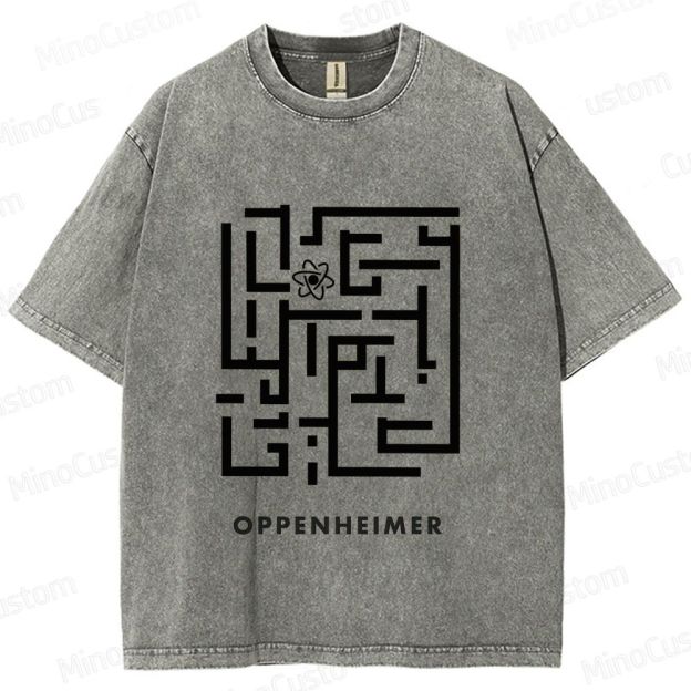 Oppenheimer Vintage Washed Movie T - Shirt