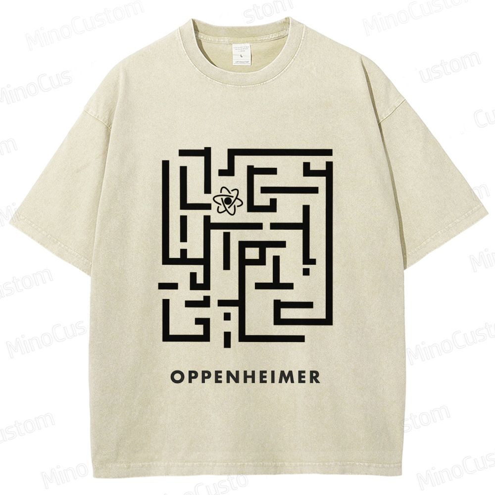 Oppenheimer Vintage Washed Movie T - Shirt