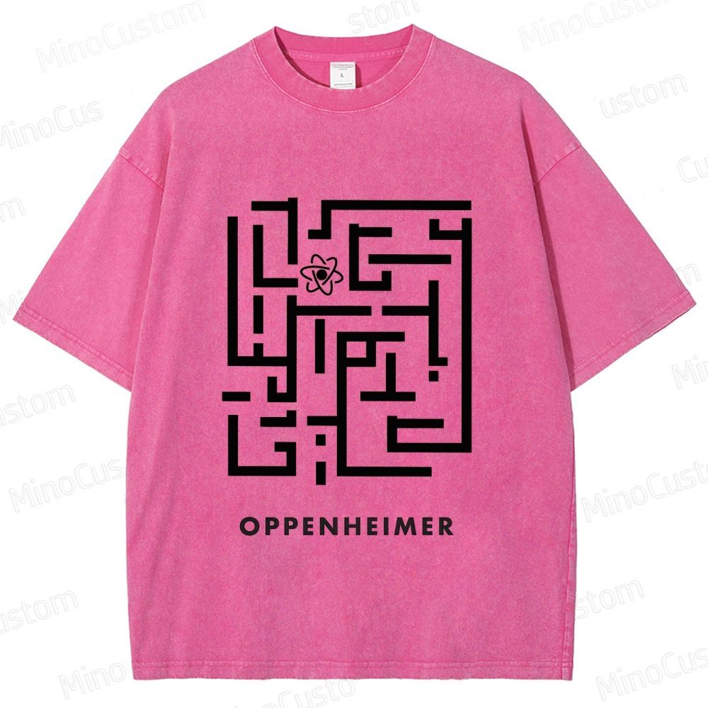 Oppenheimer Vintage Washed Movie T - Shirt