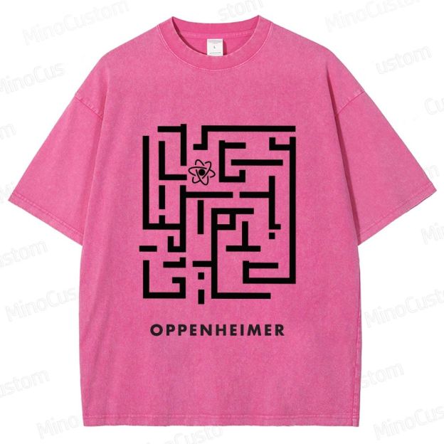 Oppenheimer Vintage Washed Movie T - Shirt