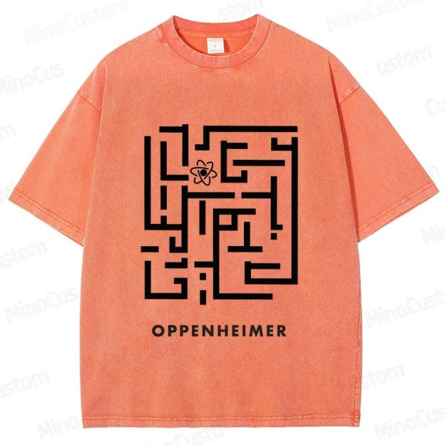 Oppenheimer Vintage Washed Movie T - Shirt