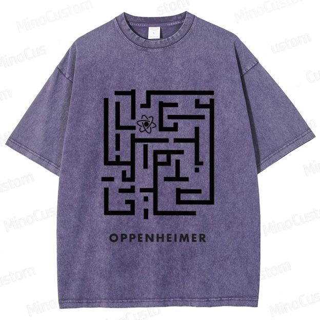 Oppenheimer Vintage Washed Movie T - Shirt