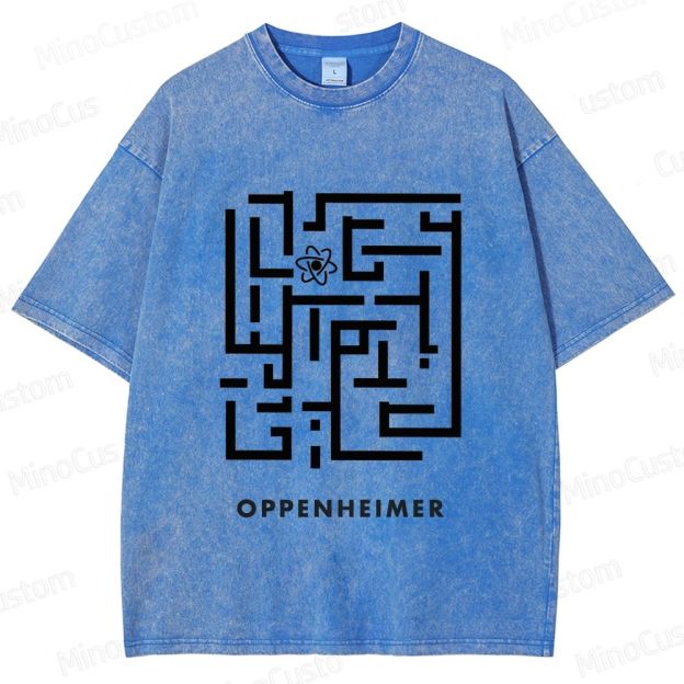 Oppenheimer Vintage Washed Movie T - Shirt