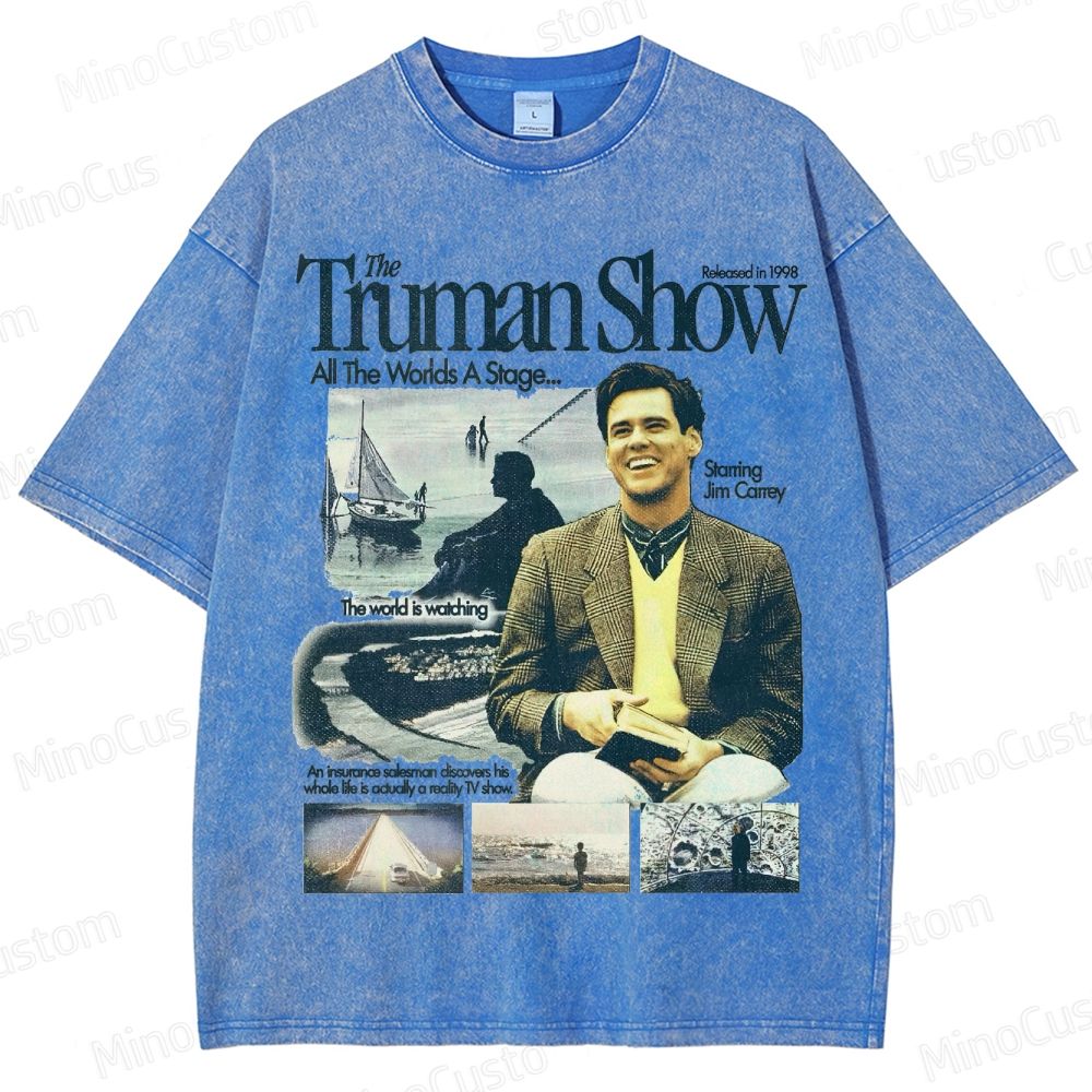 The Truman Show Vintage Washed Movie T - Shirt