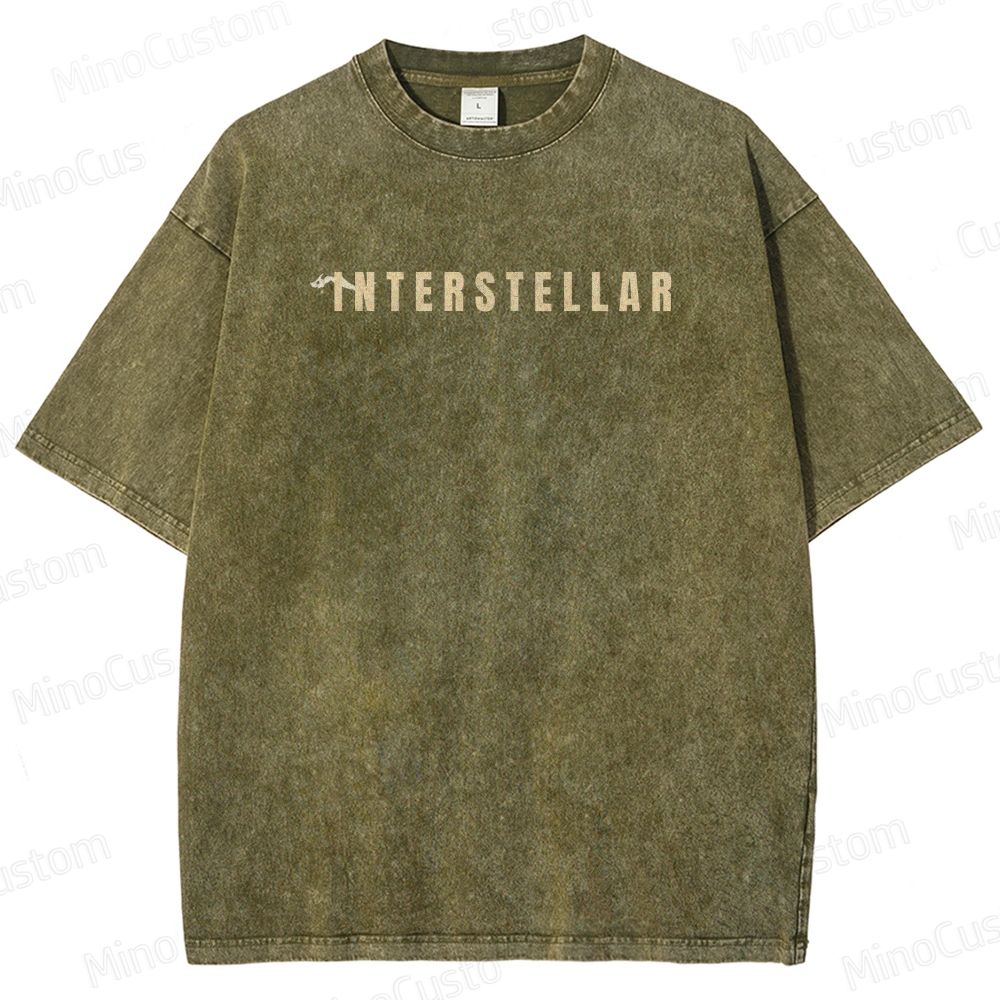 Interstellar Vintage Washed Sci - Fi Movie T - Shirt