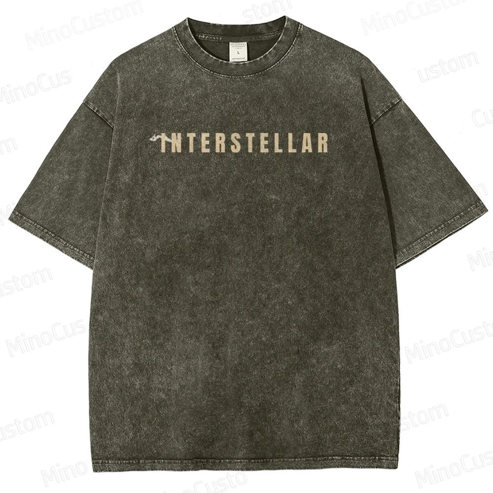 Interstellar Vintage Washed Sci - Fi Movie T - Shirt