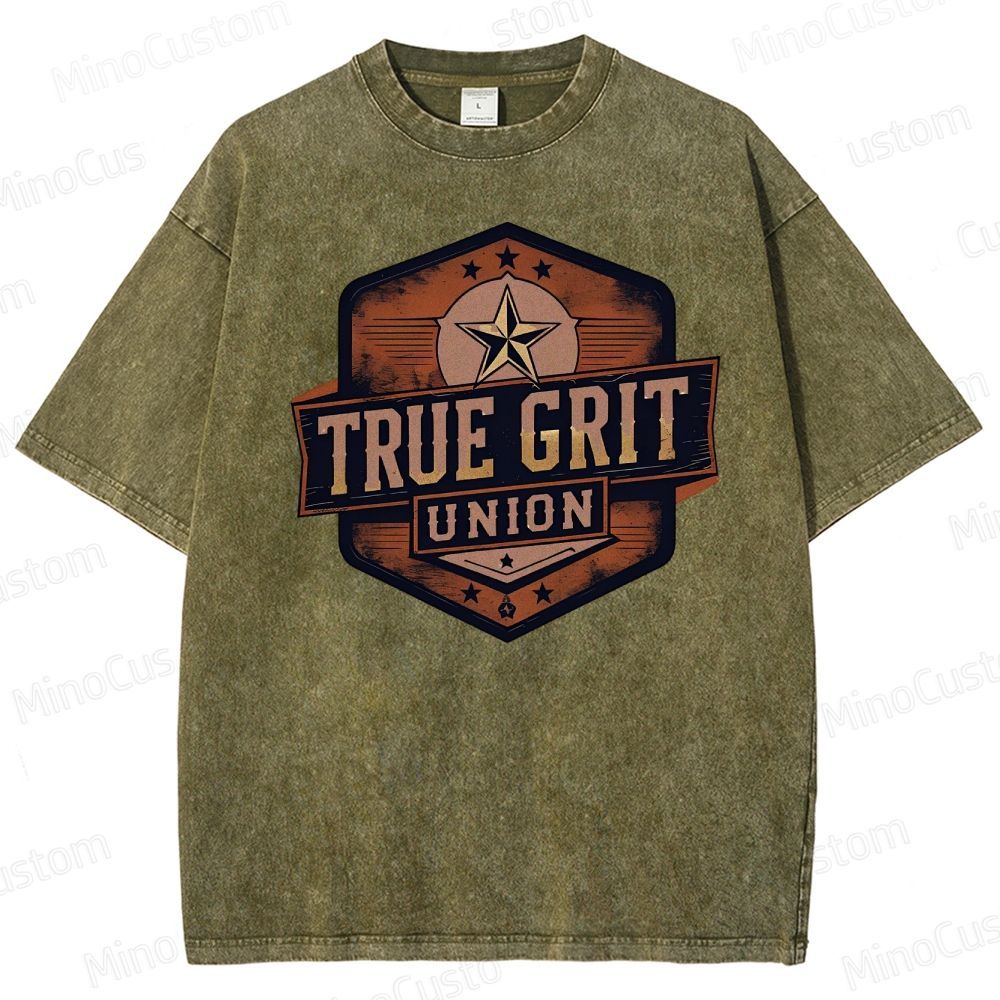 True Grit Boxy Washed T-Shirt 