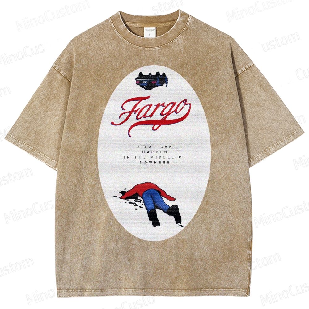 Fargo Minimalist Crime Scene Washed T-Shirt