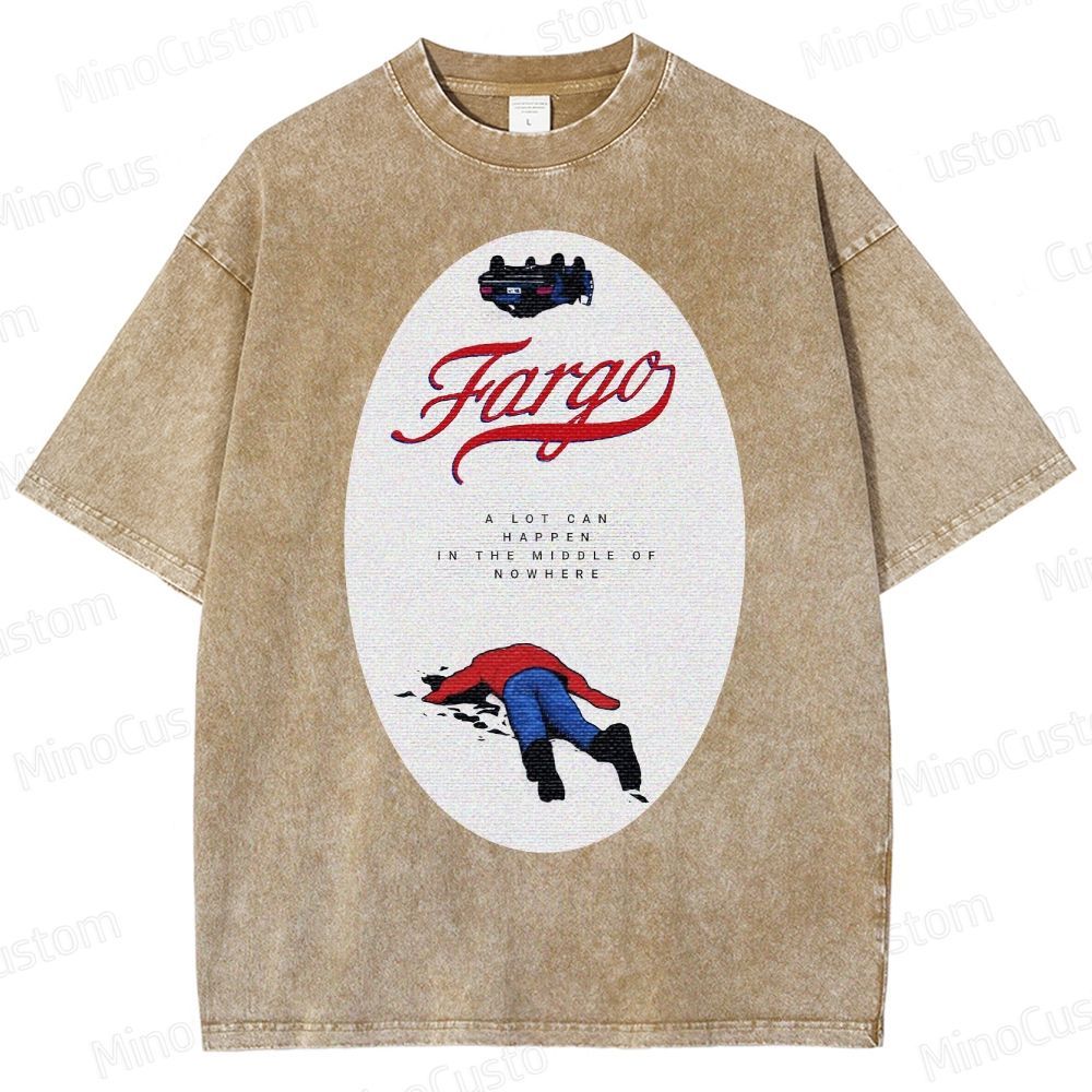 Fargo Minimalist Crime Scene Washed T-Shirt