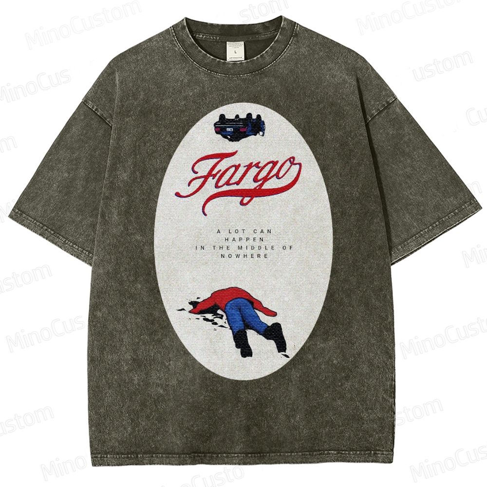 Fargo Minimalist Crime Scene Washed T-Shirt