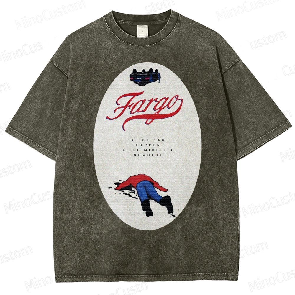 Fargo Minimalist Crime Scene Washed T-Shirt