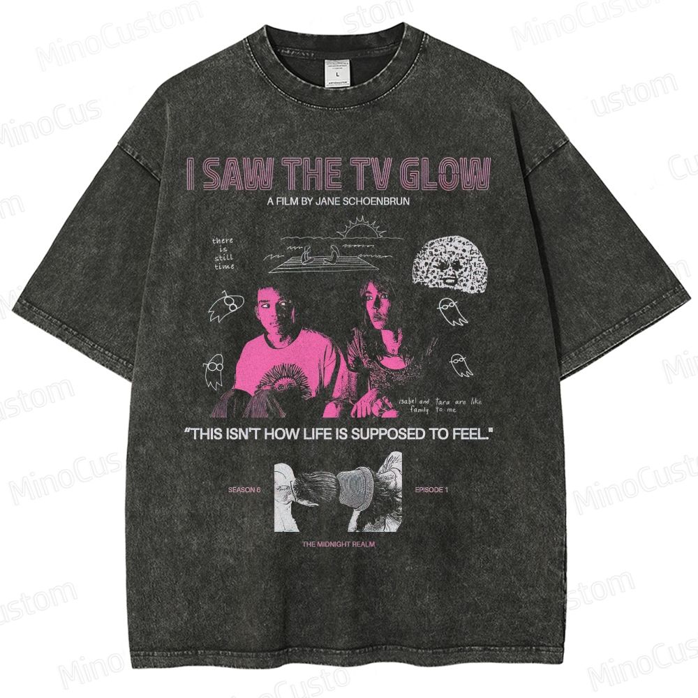 I Saw the TV Glow Surreal Indie Film Graphic Washed T-Shirt 