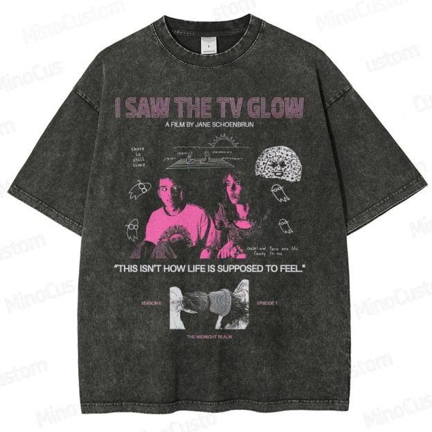 I Saw the TV Glow Surreal Indie Film Graphic Washed T-Shirt 