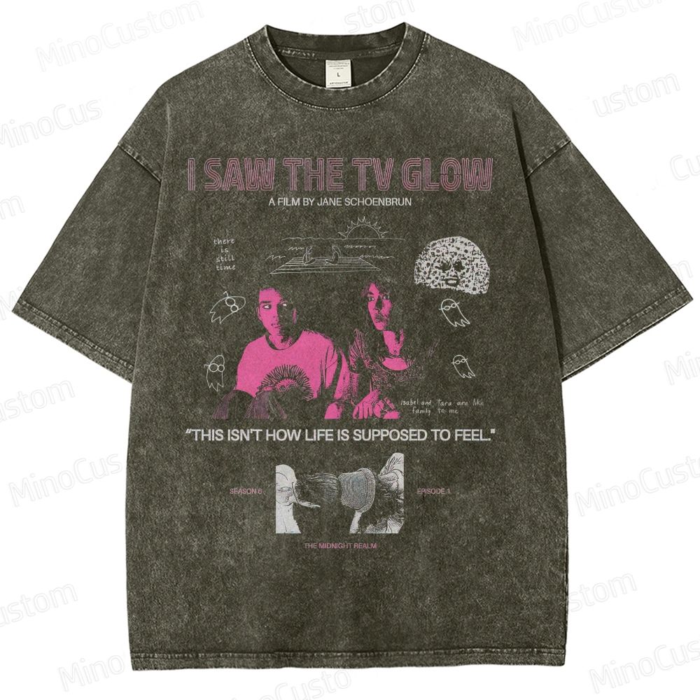 I Saw the TV Glow Surreal Indie Film Graphic Washed T-Shirt 