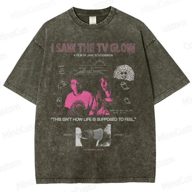 I Saw the TV Glow Surreal Indie Film Graphic Washed T-Shirt 